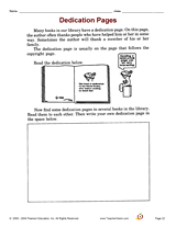 Dedication Pages