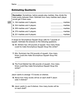 Estimating Quotients (Gr. 4)